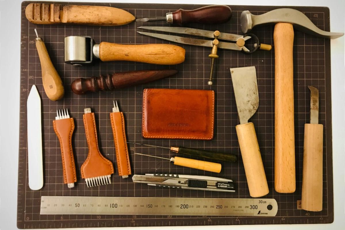 Tools on cutting board representing IP portfolio