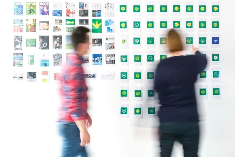 Woman and man standing together